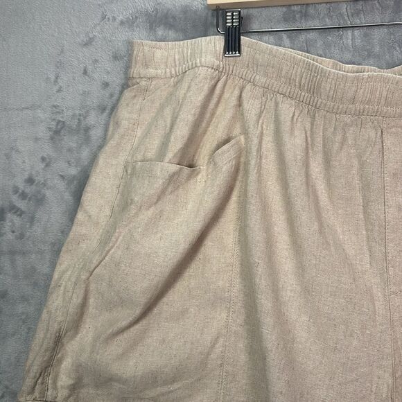 Old Navy Beige Linen Blend Drawstring Shorts Size 3X - Picture 7 of 9